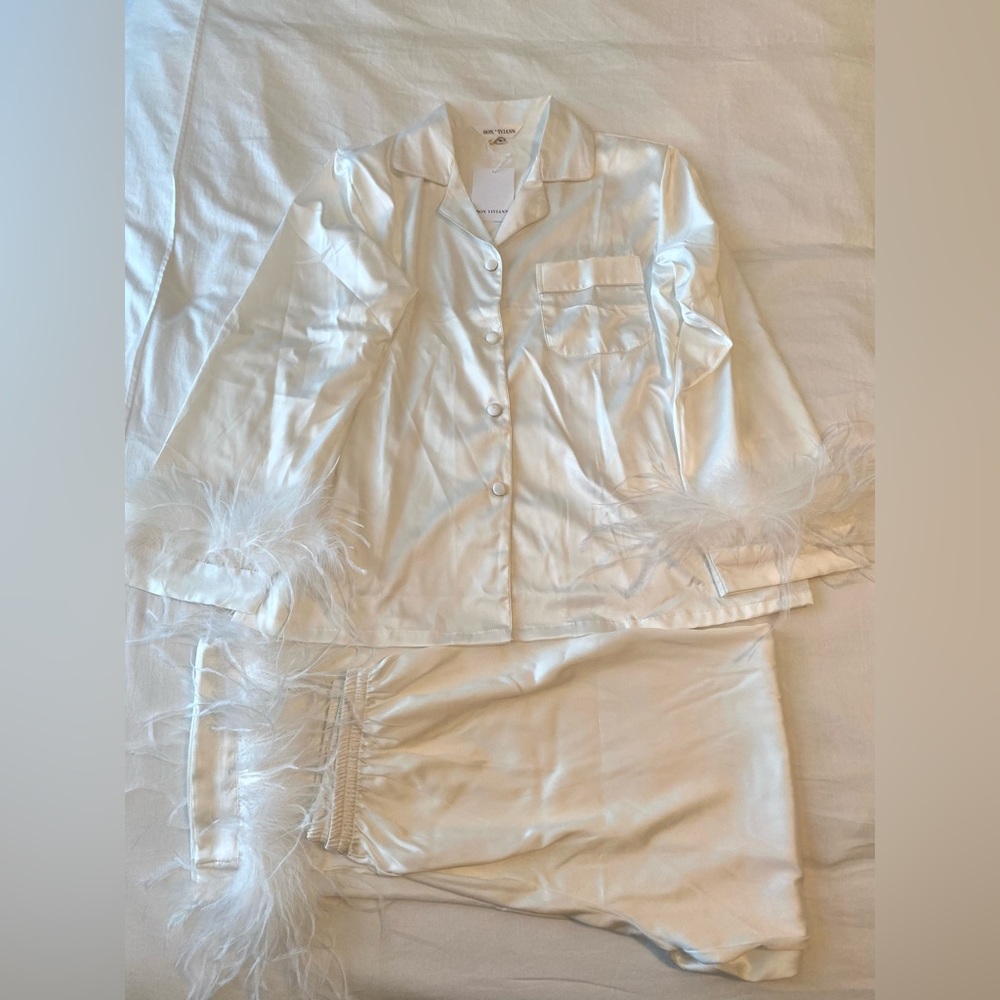 Bon Viviann Cloud Feather Pajama Set, Size S